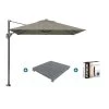 Platinum Voyager Zweefparasol T1 2.5x2.5 M. - Taupe Met Voet En Hoes 2 Platinum Voyager Zweefparasol T1 2.5x2.5 M. - Taupe Met Voet En Hoes -Buitenparasol Winkel 1000073298