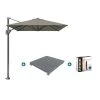 Platinum Voyager Zweefparasol T1 3x2 M. - Taupe Met Voet En Hoes 2 Platinum Voyager Zweefparasol T1 3x2 M. - Taupe Met Voet En Hoes -Buitenparasol Winkel 1000073314