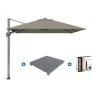 Platinum Voyager Zweefparasol T2 2,7x2,7 M. - Taupe Met Voet En Hoes -Buitenparasol Winkel 1000073326