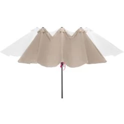 Tectake - Dubbele Parasol Silia - Terrasparasol - Beige 9 Tectake - Dubbele Parasol Silia - Terrasparasol - Beige -Buitenparasol Winkel 1000078076 0103