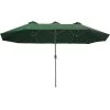 Tectake - Dubbele Parasol Silia - Terrasparasol - Groen 2 Tectake - Dubbele Parasol Silia - Terrasparasol - Groen -Buitenparasol Winkel 1000078083