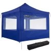 Tectake - Partytent 3x3 M. Opvouwbaar -4 Wanden- Blauw