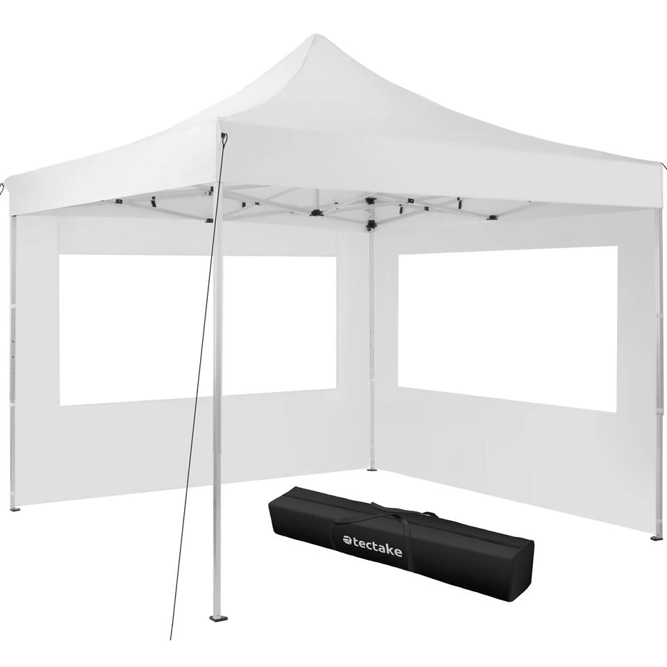 Tectake - Partytent 3x3 M. Opvouwbaar - 2 Wanden - Wit 3 Tectake - Partytent 3x3 M. Opvouwbaar - 2 Wanden - Wit