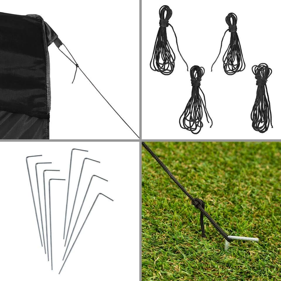 Tectake - Partytent 3x3 M. Opvouwbaar- 2 Wanden- Zwart 6 Tectake - Partytent 3x3 M. Opvouwbaar- 2 Wanden- Zwart - Afbeelding 4