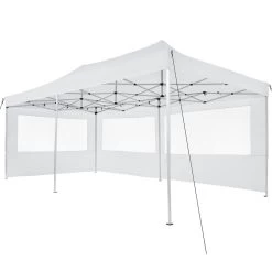 Tectake - Partytent 3x6 M. Opvouwbaar- 4 Wanden- Wit -Buitenparasol Winkel 1000078108 0102