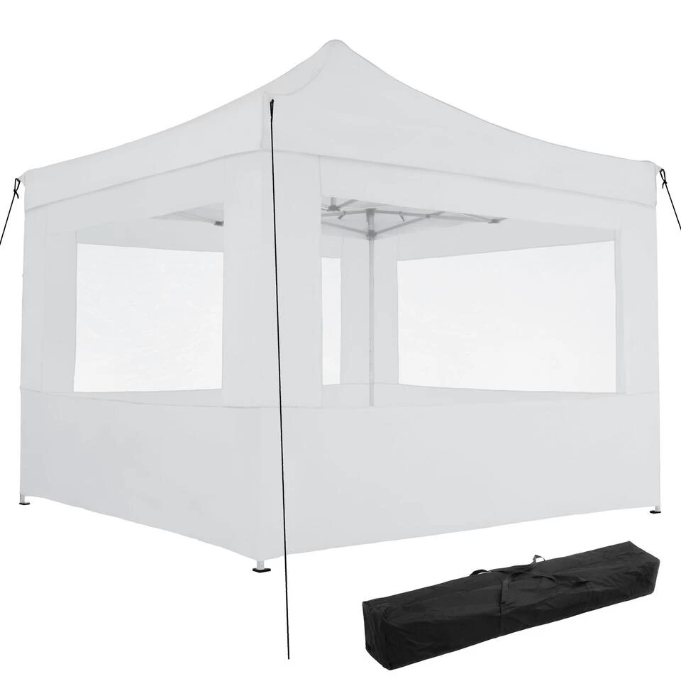 Tectake - Partytent 3x3 M. Opvouwbaar - 4 Wanden - Wit 3 Tectake - Partytent 3x3 M. Opvouwbaar - 4 Wanden - Wit