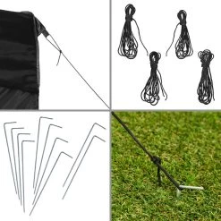 Tectake - Partytent Viola 3x6 M Met 2 Zijdelen Zwart -Buitenparasol Winkel 1000078117 0103