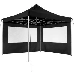 Tectake - Partytent 3x3 M. Opvouwbaar -4 Wanden -zwart 8 Tectake - Partytent 3x3 M. Opvouwbaar -4 Wanden -zwart -Buitenparasol Winkel 1000078120 0102