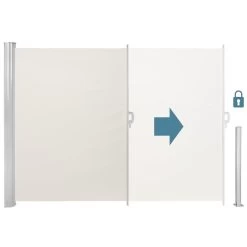 Tectake - Uittrekbaar Aluminium Windscherm Tuinscherm 200 X 300 Cm Beige -Buitenparasol Winkel 1000082551 0102