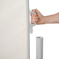 Tectake - Uittrekbaar Aluminium Windscherm Tuinscherm 200 X 300 Cm Beige -Buitenparasol Winkel 1000082551 0103