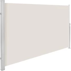 Tectake - Uittrekbaar Aluminium Windscherm Tuinscherm 180 X 300 Cm Beige