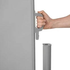 Tectake - Uittrekbaar Aluminium Windscherm Tuinscherm 180 X 300 Cm Grijs 9 Tectake - Uittrekbaar Aluminium Windscherm Tuinscherm 180 X 300 Cm Grijs -Buitenparasol Winkel 1000082554 0103