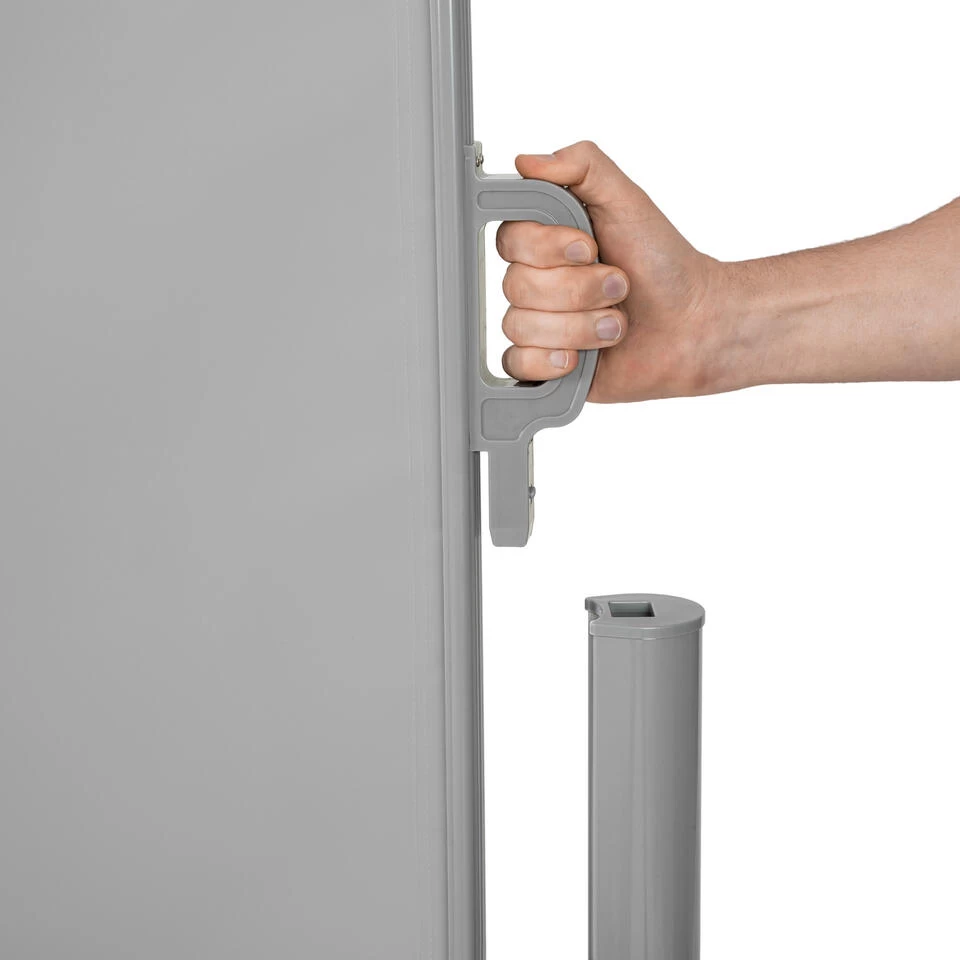 Tectake - Uittrekbaar Aluminium Windscherm Tuinscherm 180 X 300 Cm Grijs 6 Tectake - Uittrekbaar Aluminium Windscherm Tuinscherm 180 X 300 Cm Grijs - Afbeelding 4