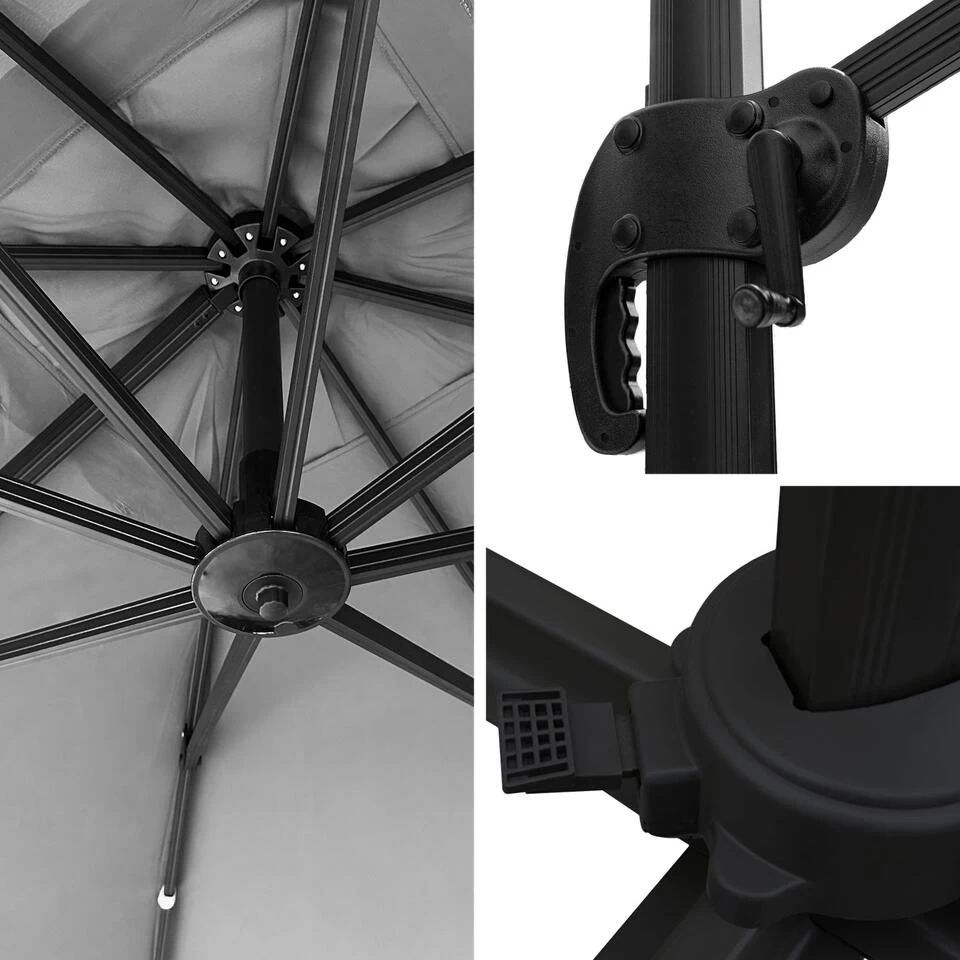 Happy Garden Schaduwzeilen MOLOKAI - Grijs - Aluminium 5 Happy Garden Schaduwzeilen MOLOKAI - Grijs - Aluminium - Afbeelding 3