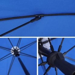 ACAZA Stokparasol - Ø 160 Cm - Achthoekig - Kantelbaar - Met Draagtas - Blauw 9 ACAZA Stokparasol - Ø 160 Cm - Achthoekig - Kantelbaar - Met Draagtas - Blauw -Buitenparasol Winkel 1000095610 0103