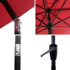 Happy Garden Schaduwzeilen HAPUNA - Red - Aluminium -Buitenparasol Winkel 1000096514 0103