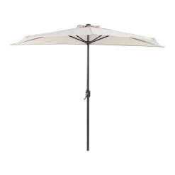 Beliani Halfronde Parasol GALATI - Beige Polyester