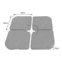 Happy Garden Zonneschermstandaards QUIBERON - Zwart - Plastic -Buitenparasol Winkel 1000097772 0104