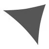 KOOPMAN Schaduwdoek 3X3X3 Donker Grijs -Buitenparasol Winkel 1000097905
