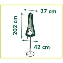 Nature Parasolhoes - Recht - Grijs - 202 Cm 7 Nature Parasolhoes - Recht - Grijs - 202 Cm -Buitenparasol Winkel 1189942279 0102
