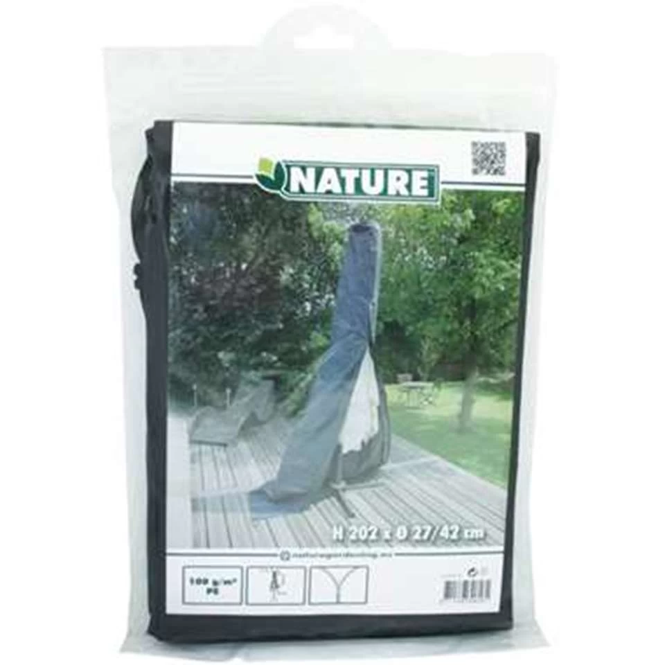 Nature Parasolhoes - Recht - Grijs - 202 Cm 5 Nature Parasolhoes - Recht - Grijs - 202 Cm - Afbeelding 4