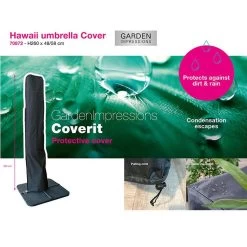 Garden Impressions Zweefparasol 3x3 M D. Grijs/ecru Met Voet En Hoes -Buitenparasol Winkel 1256907930 0103