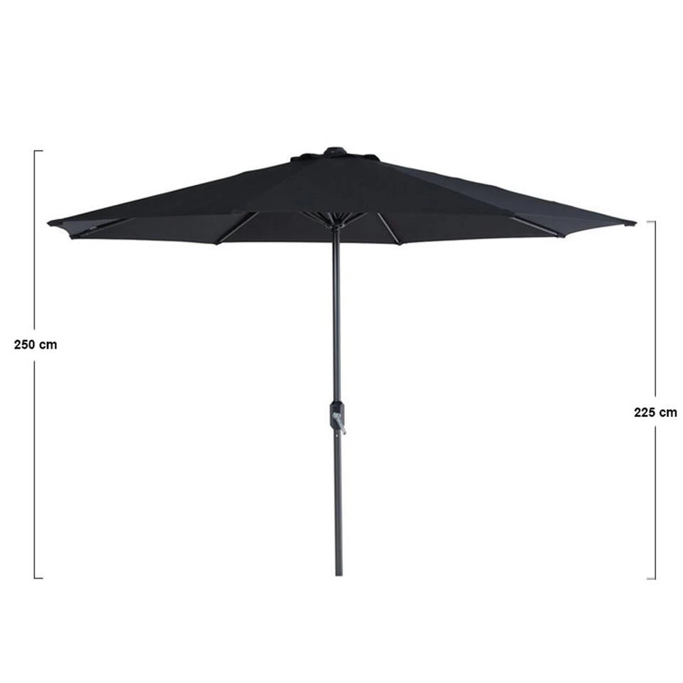 Garden Impressions Lotus Parasol Ø300 Cm - Zwart 4 Garden Impressions Lotus Parasol Ø300 Cm - Zwart - Afbeelding 2