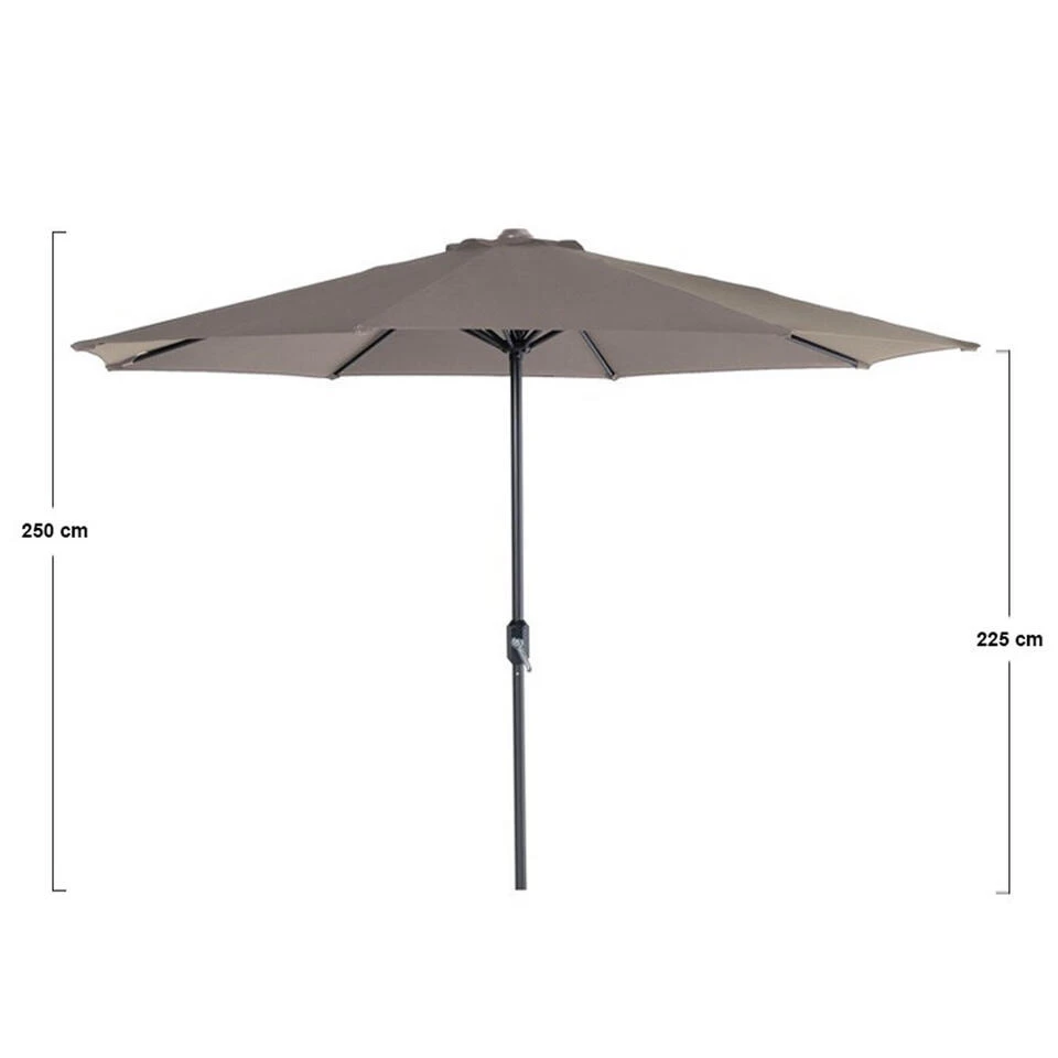 Garden Impressions Lotus Parasol Ø300 Cm - Taupe 4 Garden Impressions Lotus Parasol Ø300 Cm - Taupe - Afbeelding 2