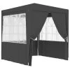 VidaXL Partytent Met Wanden Professioneel 90 G/m² 2,5x2,5 M Antraciet -Buitenparasol Winkel 1814791108