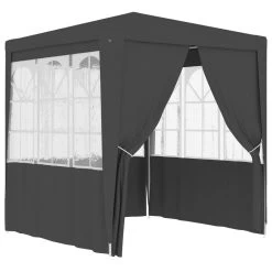 VidaXL Partytent Met Wanden Professioneel 90 G/m² 2,5x2,5 M Antraciet