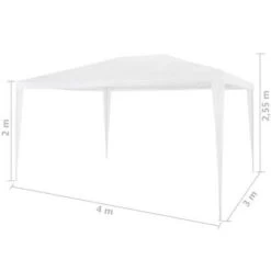 VidaXL Partytent 3x4 Wit -Buitenparasol Winkel 1c4d4ba3efac4d7b8466531162a42c1f