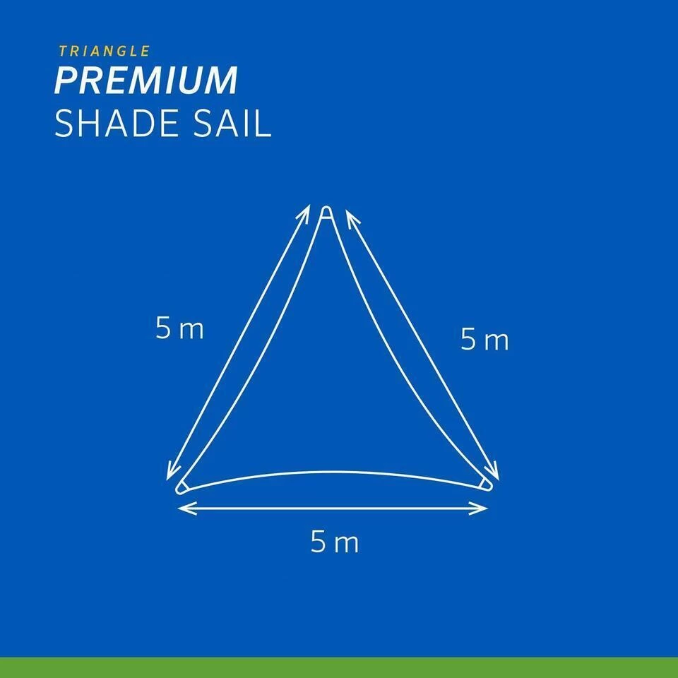 Coolaroo Schaduwdoek Driehoek 5x5x5m Zand 6 Coolaroo Schaduwdoek Driehoek 5x5x5m Zand - Afbeelding 4