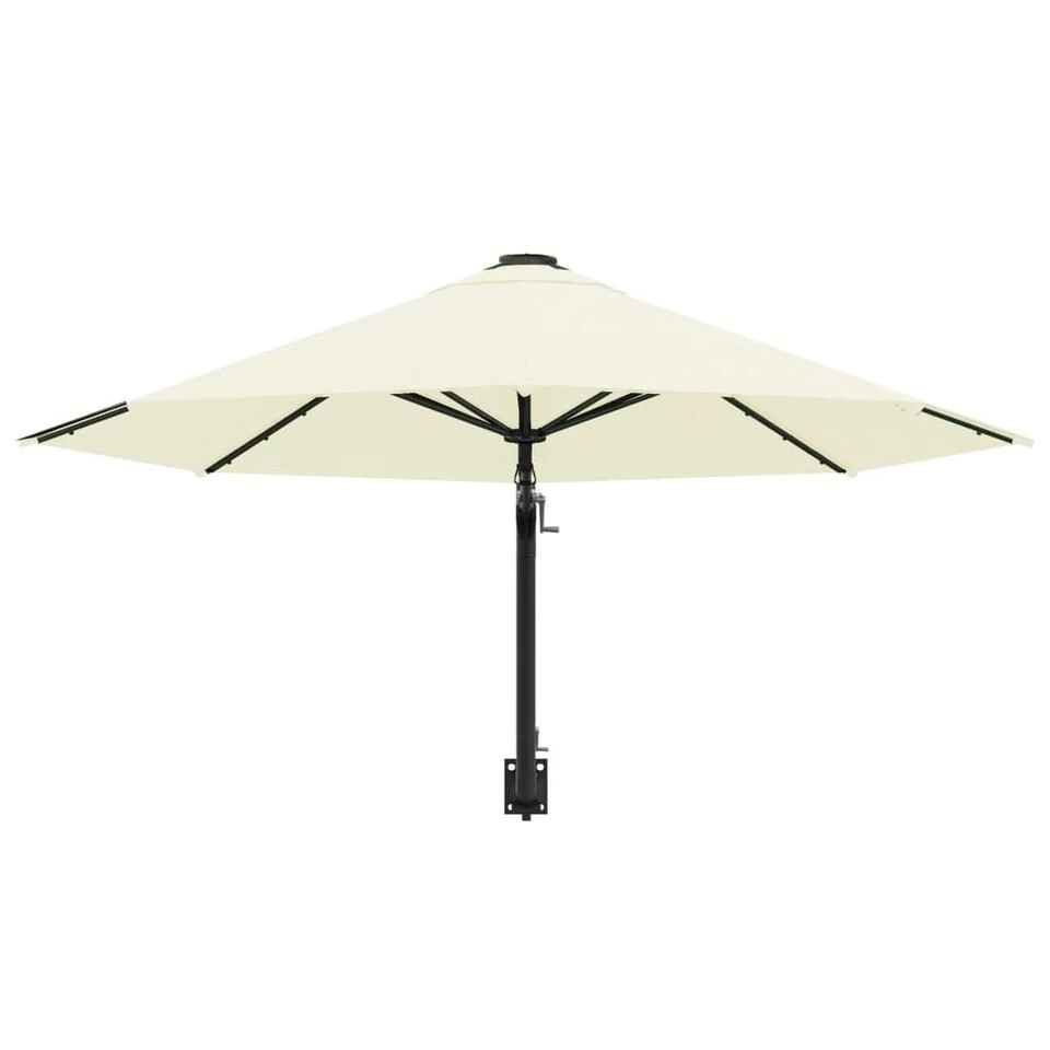 VidaXL Wandparasol Met Metalen Paal 300 Cm Zandkleurig 5 VidaXL Wandparasol Met Metalen Paal 300 Cm Zandkleurig - Afbeelding 3