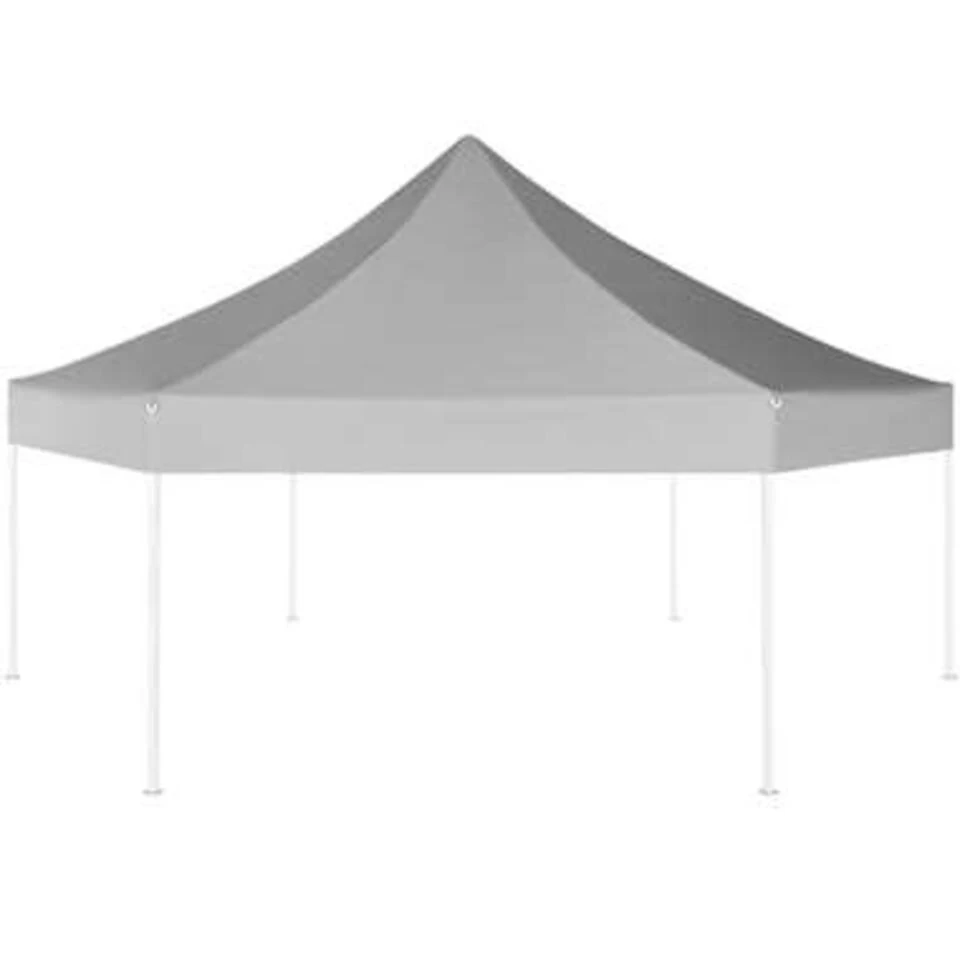 VidaXL Partytent Pop-up Zeshoekig Inklapbaar 3,6x3,1 M Grijs 5 VidaXL Partytent Pop-up Zeshoekig Inklapbaar 3,6x3,1 M Grijs - Afbeelding 3