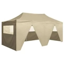 VidaXL Partytent Met 4 Zijwanden Inklapbaar 3x6 M Staal Crème -Buitenparasol Winkel 3b252f8e77bb4256aff7ed5ff7ad3bc9