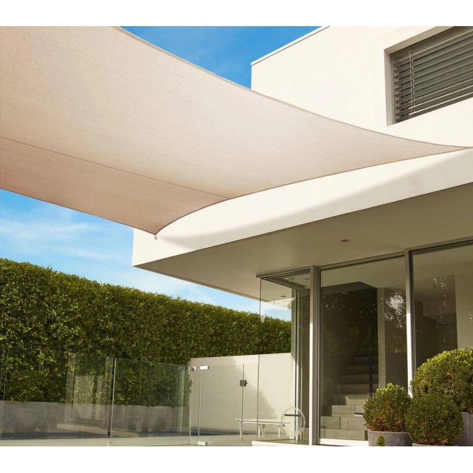 Coolaroo Schaduwdoek Vierkant 5,4x5,4m Zand 4 Coolaroo Schaduwdoek Vierkant 5,4x5,4m Zand - Afbeelding 2