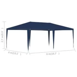 VidaXL Partytent 4x6 M Blauw -Buitenparasol Winkel 4bd767fdf3bb48eda751030db43a2d5d