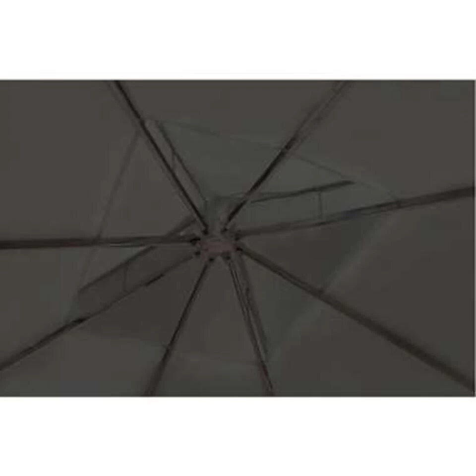 VidaXL Prieel Met Dak 3x3 M Donkergrijs 5 VidaXL Prieel Met Dak 3x3 M Donkergrijs - Afbeelding 3