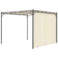 VidaXL Tuinprieel Met Zijgordijn 3x3x2,25 M Crème 8 VidaXL Tuinprieel Met Zijgordijn 3x3x2,25 M Crème -Buitenparasol Winkel 56efcfc3f0ca40928dd63088b95cc5f3