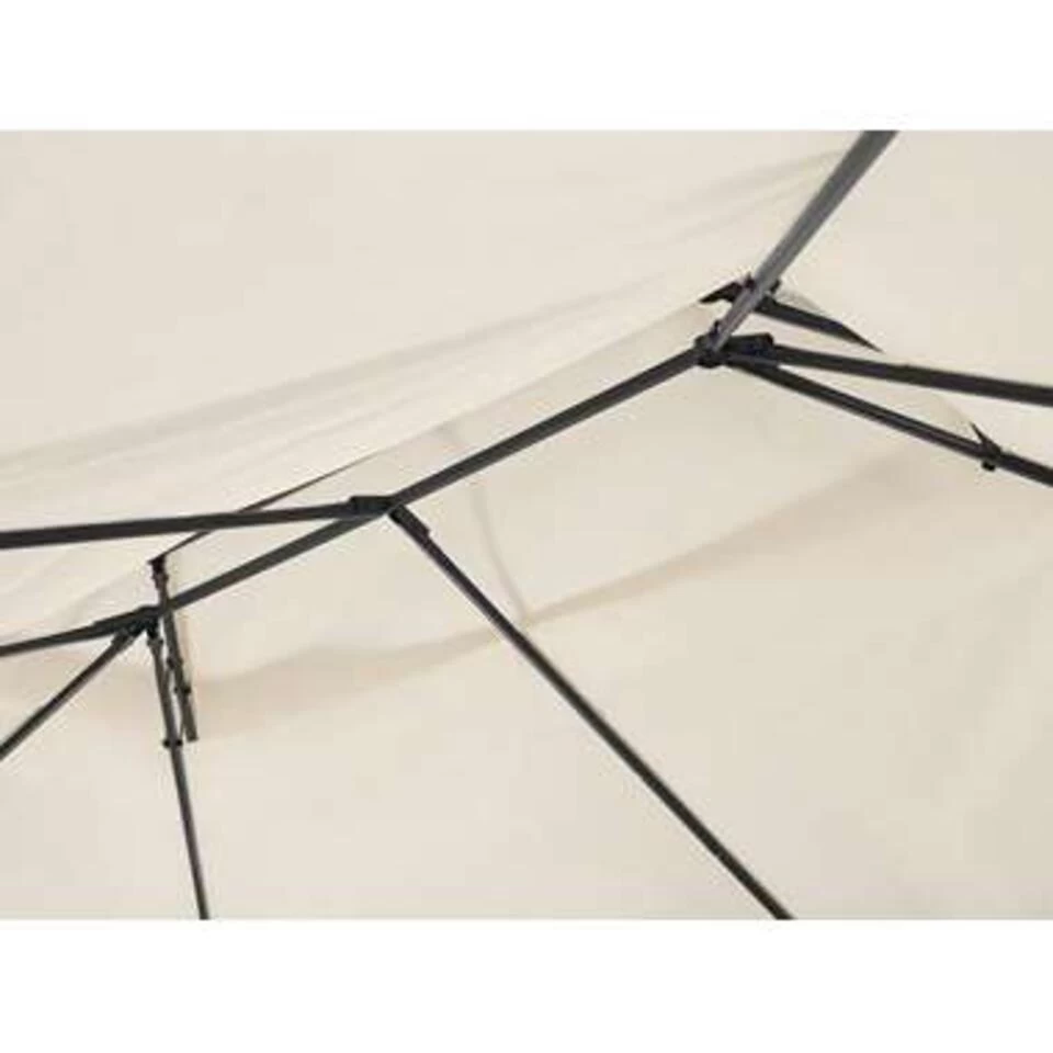 Beliani Tuinpaviljoen COLOS - Beige Staal 4 Beliani Tuinpaviljoen COLOS - Beige Staal - Afbeelding 2