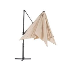 Beliani Cantilever Parasol MONZA II - Beige Polyester -Buitenparasol Winkel 5f36604245744f8a8ad30045ed1895c0