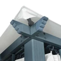 VidaXL Prieel Met Gordijn 300x300 Cm Aluminium Crème -Buitenparasol Winkel 749a278282144ec88662580dacbcf334