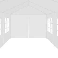 VidaXL Partytent 3x12 M Wit -Buitenparasol Winkel 75d3eb718226438b850774027f32a36f