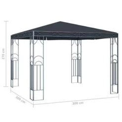VidaXL Prieel 300x300 Cm Antraciet -Buitenparasol Winkel 77ac09ffde2741ceac5fb98b3dfcc477