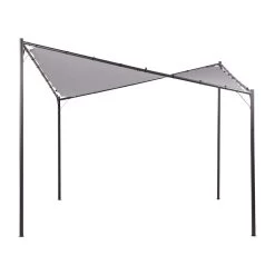 Beliani Tuinpaviljoen AVENTINE - Grijs Polyester, Staal -Buitenparasol Winkel 79eb239778034919a05706d0bc0a5b16