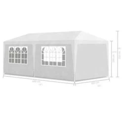 VidaXL Partytent 3x6 M Wit 9 VidaXL Partytent 3x6 M Wit -Buitenparasol Winkel 803ea95dd69441a898e45bb055b8b450