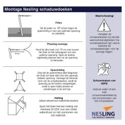 Nesling Coolfit Schaduwdoek 90° 5x5x7 8 Nesling Coolfit Schaduwdoek 90° 5x5x7 -Buitenparasol Winkel 81003822 0102