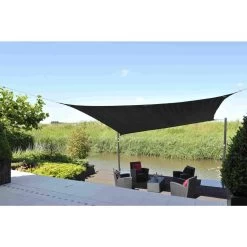 Nesling Dreamsail Schaduwdoek 5x5x5x5 Meter - Grijs -Buitenparasol Winkel 81003844 0101