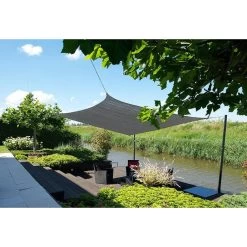 Nesling Dreamsail Schaduwdoek 5x5x5x5 Meter - Grijs -Buitenparasol Winkel 81003844 0102