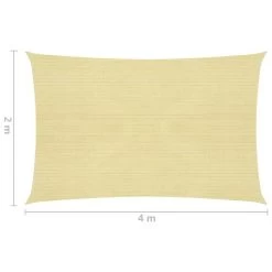 VidaXL Zonnescherm HDPE Rechthoekig 2x4 M Beige 9 VidaXL Zonnescherm HDPE Rechthoekig 2x4 M Beige -Buitenparasol Winkel 8876a4c68a17427d9fef2d06253dbe26